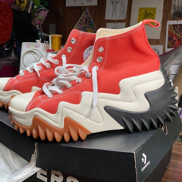 Converse Run Star Motion CX platform sneaker mens 9.5 womens 11 orange high top - Picture 7 of 17